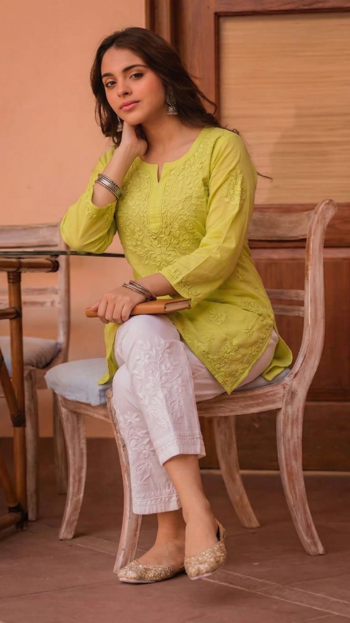 Tehzeeb Chanderi Kurti
