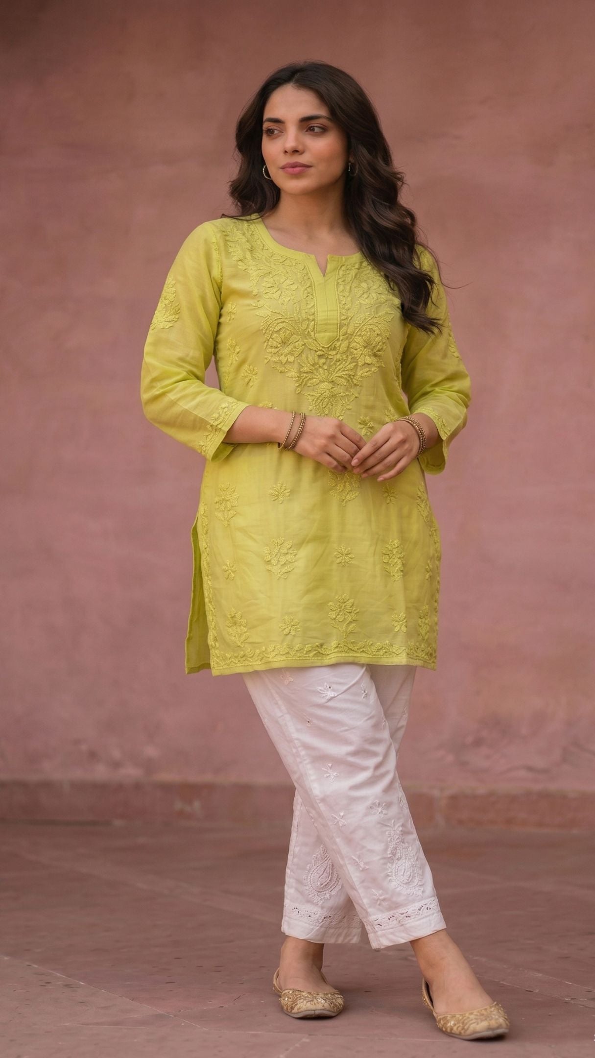 Tehzeeb Chanderi Kurti