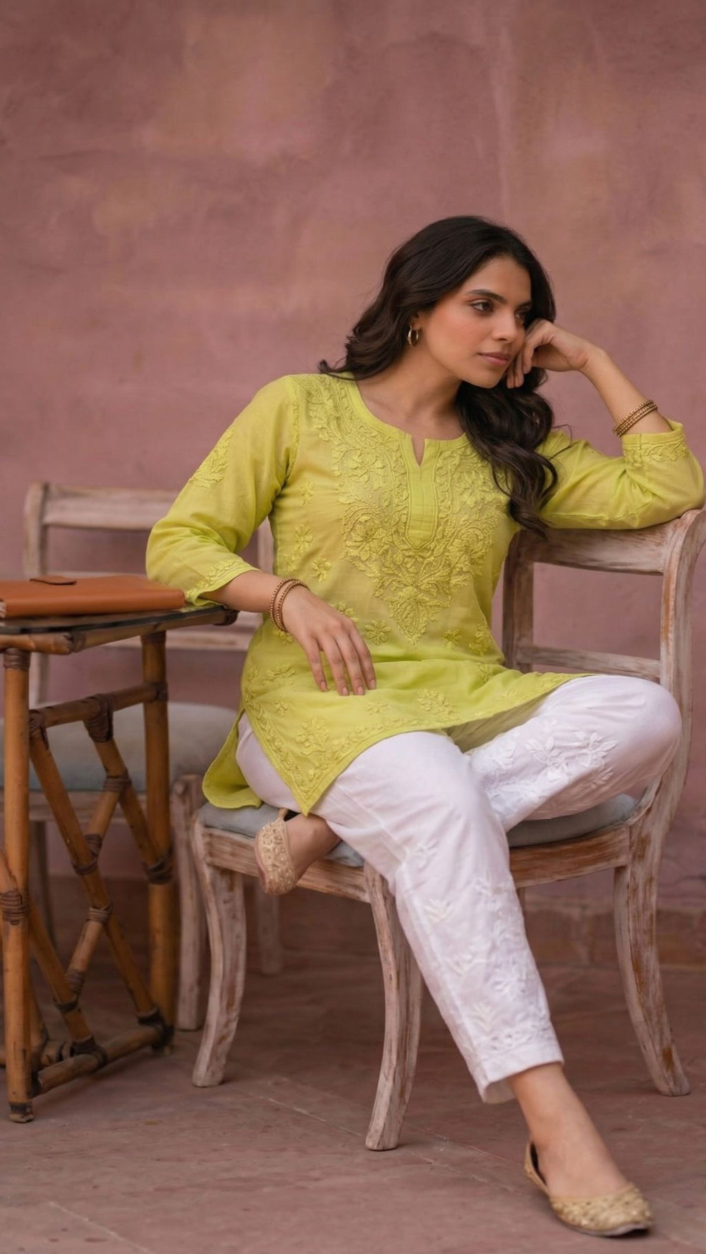 Tehzeeb Chanderi Kurti