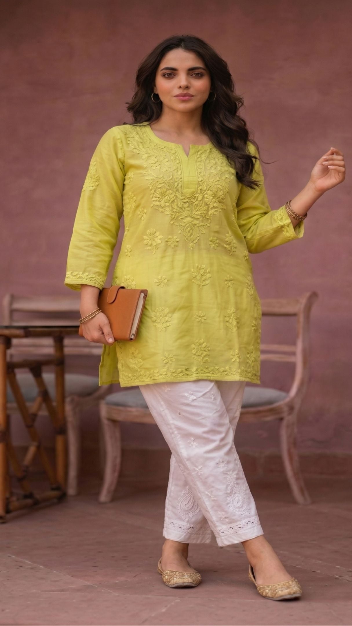 Tehzeeb Chanderi Kurti